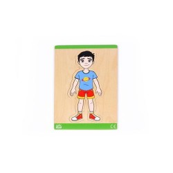 ألغاز بناء أجزاء الجسم (للأولاد) / طبقتان 