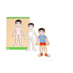 ألغاز بناء أجزاء الجسم (للأولاد) / 3 طبقات