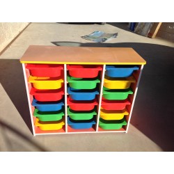 رف جوارير طلاب بلاستيك 3 اعمدة