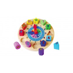 ساعة خشبية مستديرة