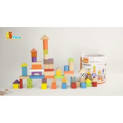 مجموعة بلوك 50 قطعة ملونة