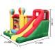Inflatable jumping device for children with 2 slides, ball pool, climbing wall and more 