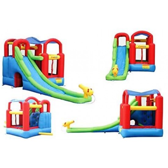 Inflatable jumping device for children with water slide, ball pool, water cannon and more - Jambori model